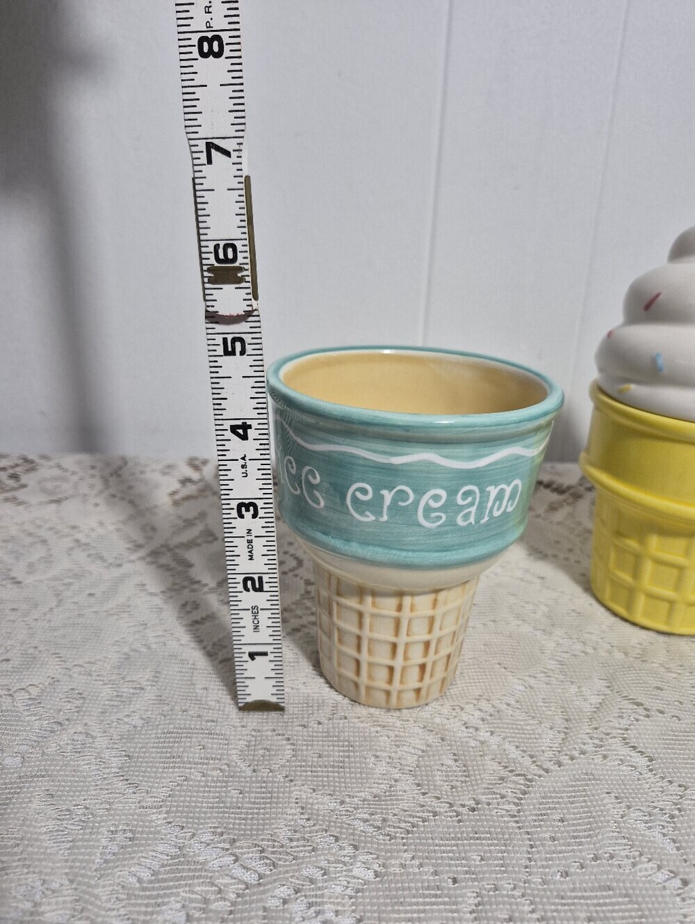 3 Ceramic Ice Cream Cones - Picture 8 of 16